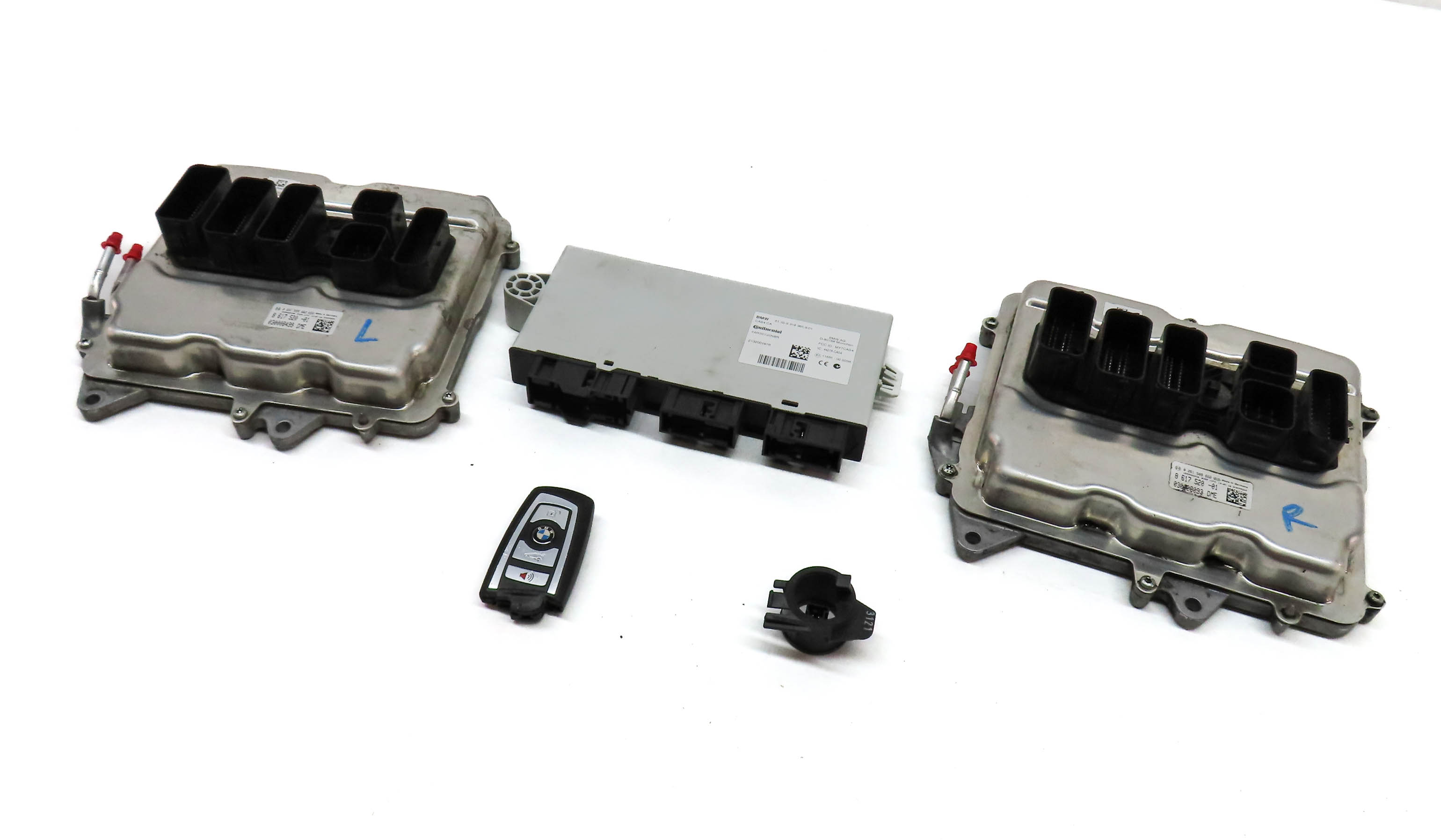 2014 BMW 650i GRAN COUPE (F06) 4.4L TURBO (N63) ECM CAS 4 FOB CONTROL MODULE SET — exact item pictured